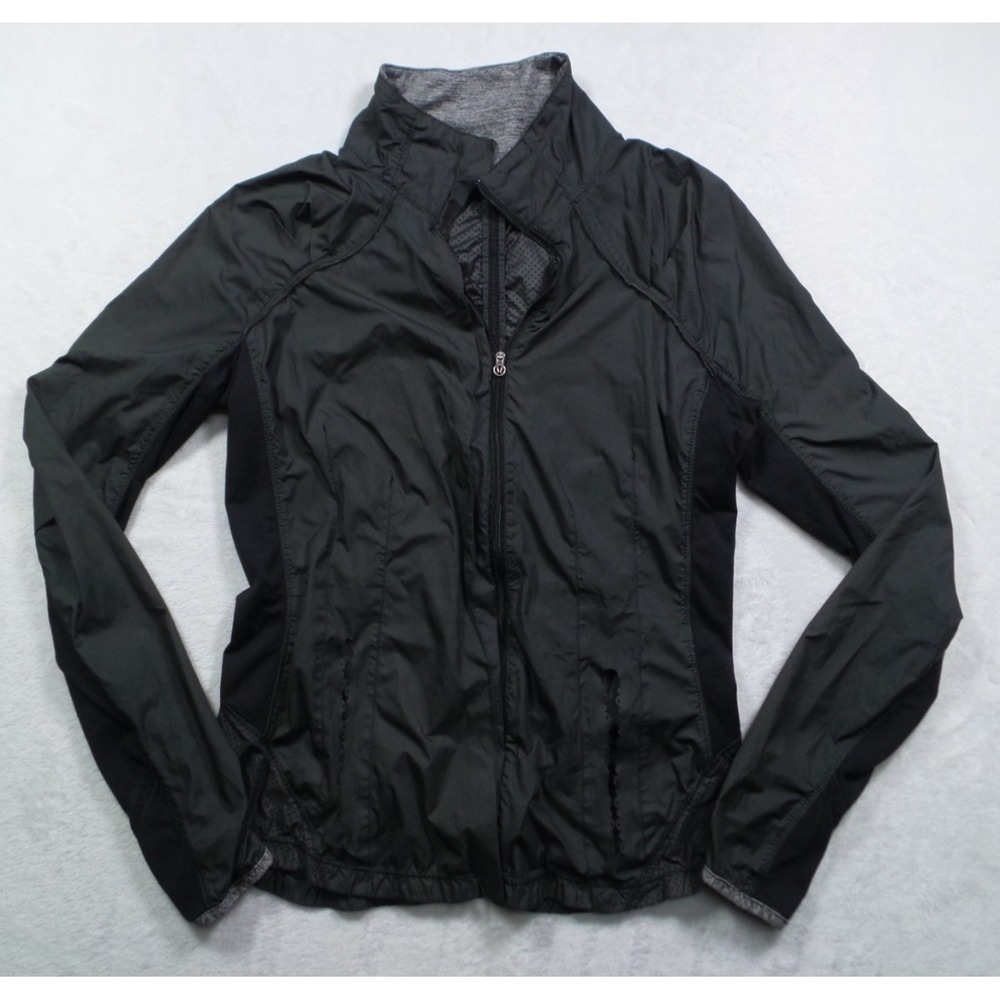 Lululemon Jacket Womens Size 4 Black Essential Full‎ Zip Running Lightweight